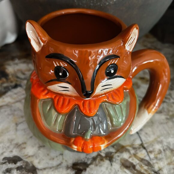 New Johanna Parker Halloween Fox Harvest Mug Fall Thanksgiving Mugs - Picture 2 of 12